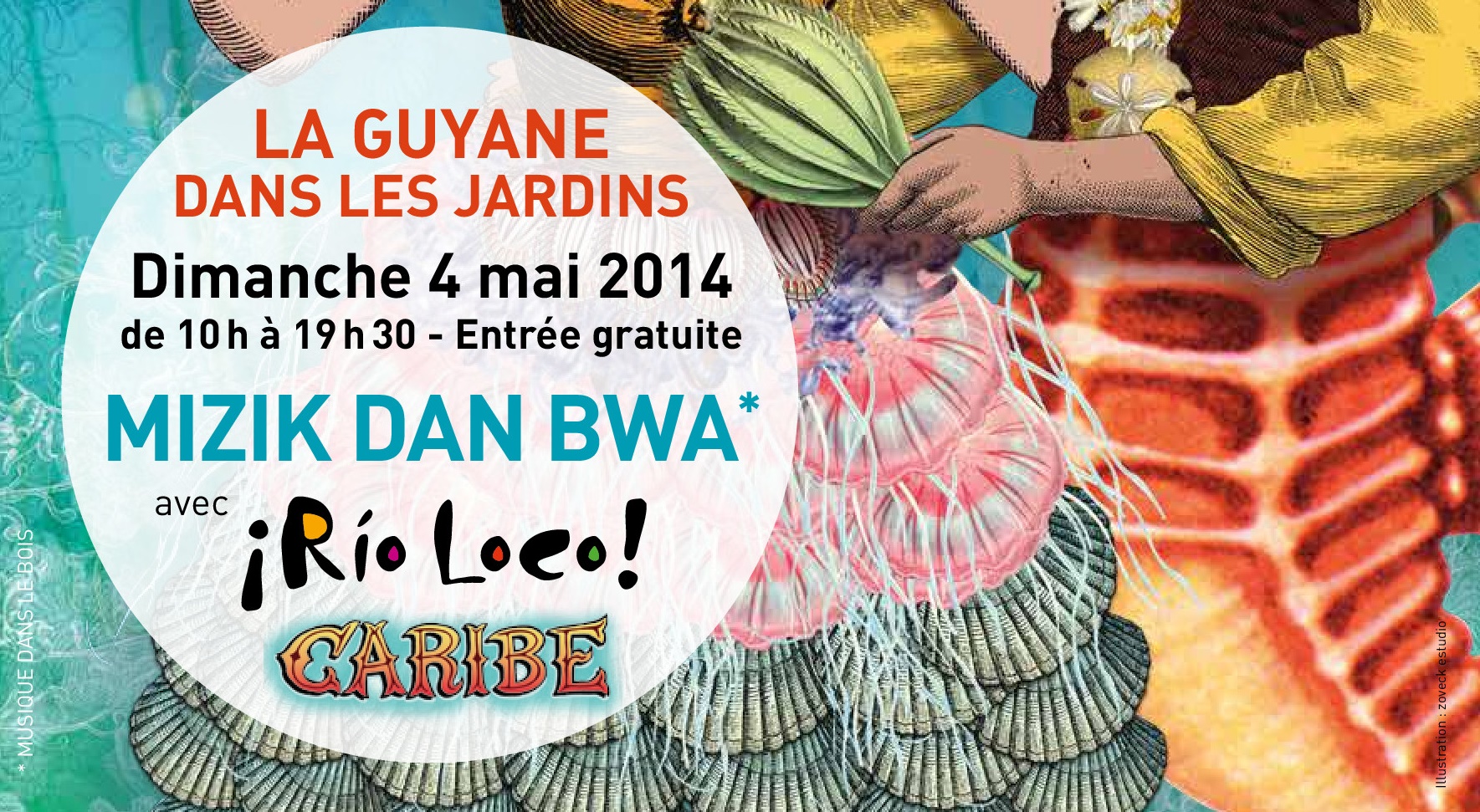 4 mai Mizik DanBwa La Guyane aux jardins du Muséum Toulouse