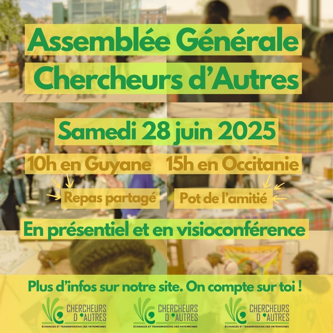 Lire la suite à propos de l’article NATIONAL – Chercheurs d’Autres vous invite à l’Assemblée Générale annuelle le samedi 28 juin 2025 !