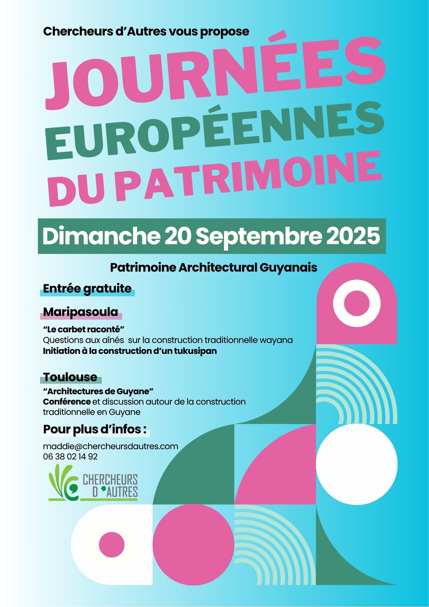 Lire la suite à propos de l’article GUYANE/OCCITANIE – Journées Européennes du Patrimoine 2025 – Le patrimoine architectural guyanais