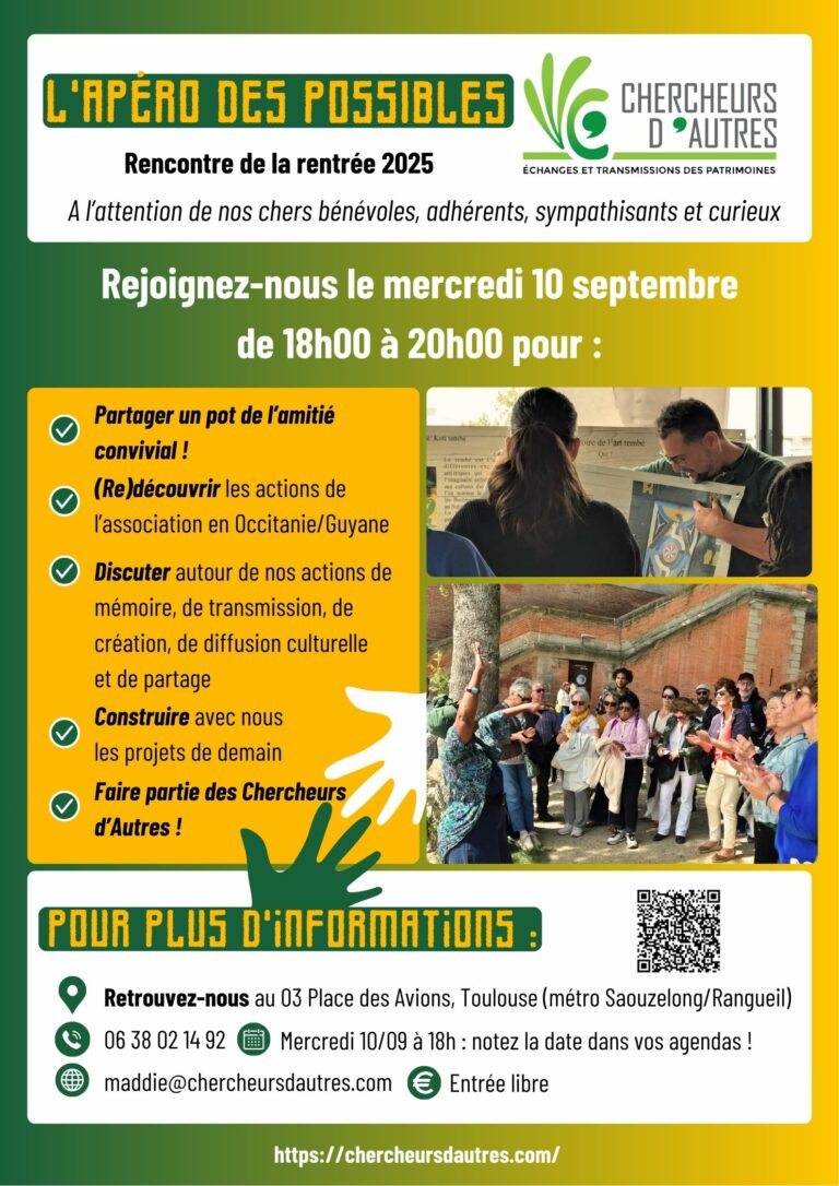 Lire la suite à propos de l’article OCCITANIE – L’Apéro des Possibles – Rencontre de la rentrée 2025
