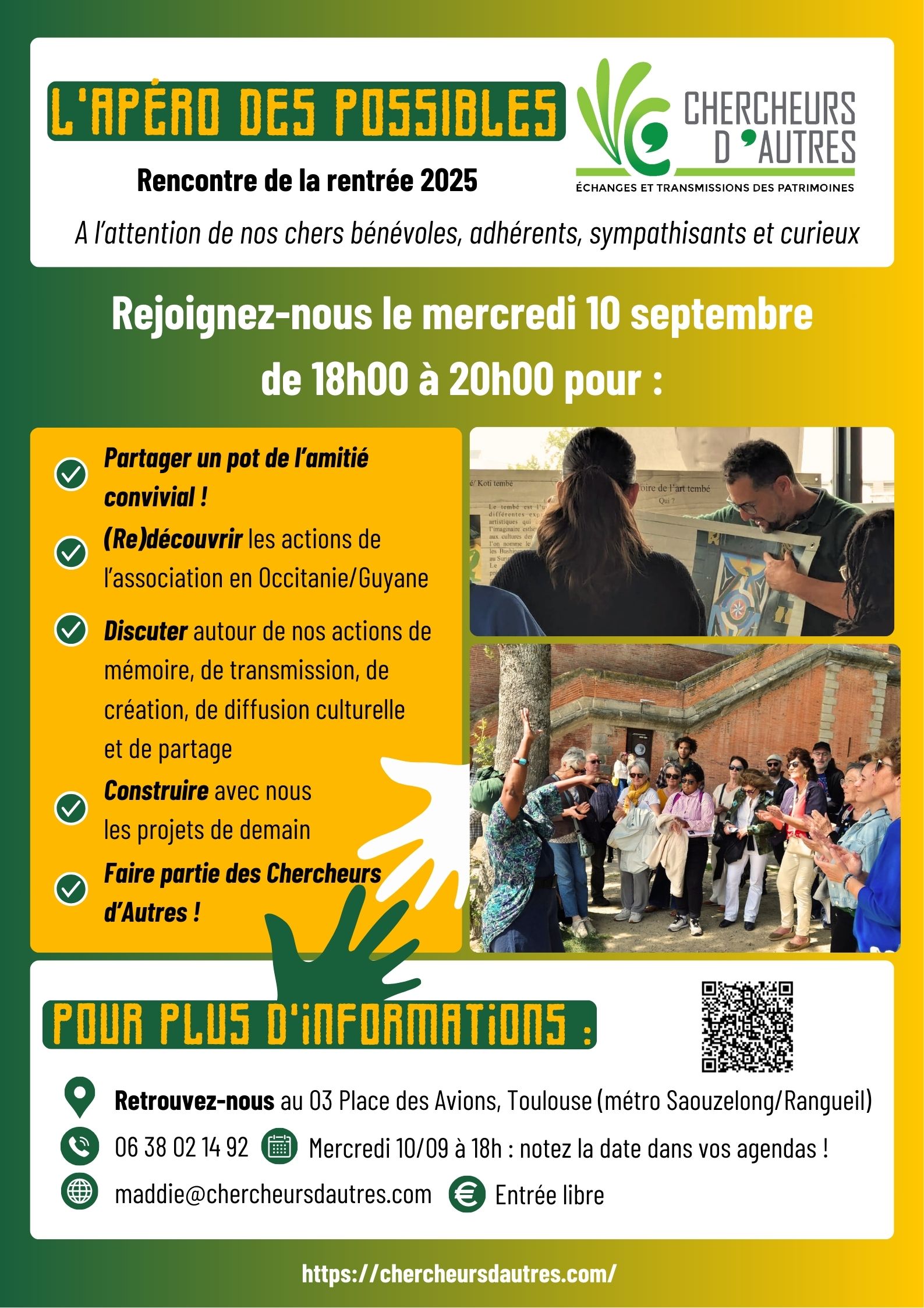 Lire la suite à propos de l’article OCCITANIE – L’Apéro des Possibles – Rencontre de la rentrée 2025