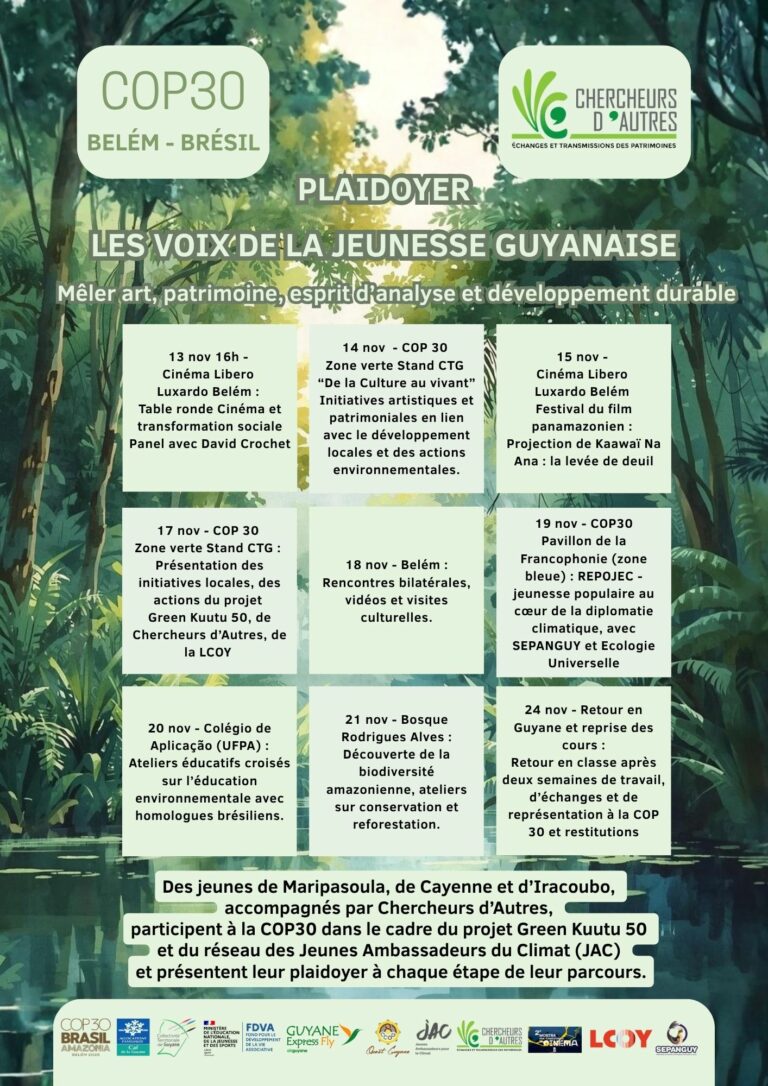 Lire la suite à propos de l’article GUYANE – Green Kuutu 50 – Yunku sekeseke : la jeunesse en action pour la COP 30