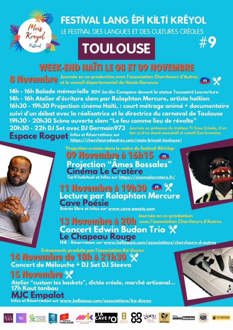 Lire la suite à propos de l’article OCCITANIE – Le festival Mois Kréyol débarque à Toulouse : dont deux évènements Made In Chercheurs d’Autres !