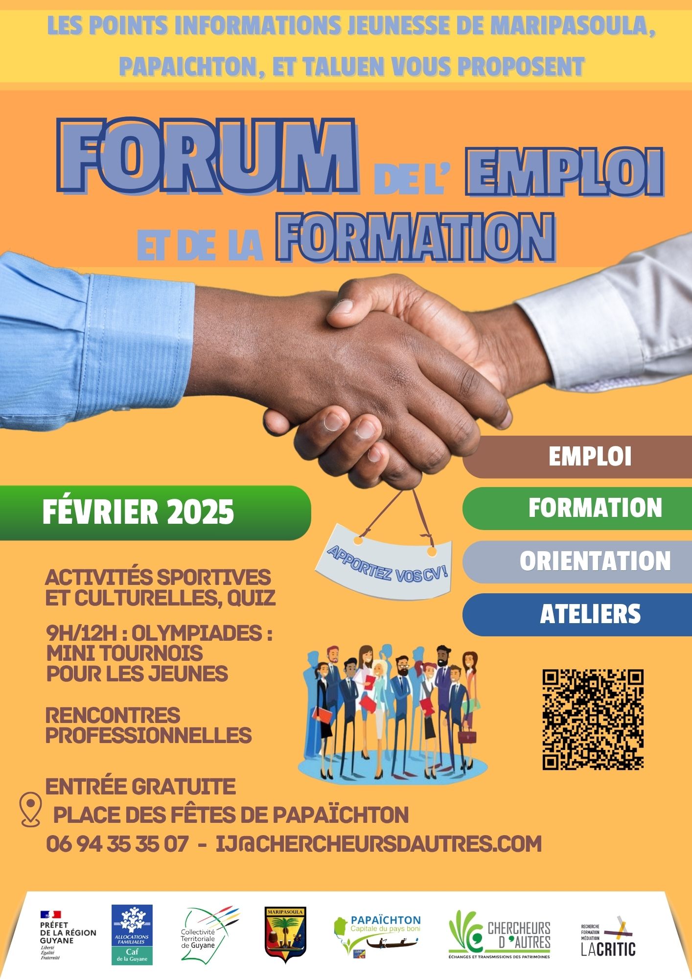 Lire la suite à propos de l’article GUYANE – Explore ton avenir  : Olympiade formation jeunesse et Forum orientation et découverte des métiers 2025